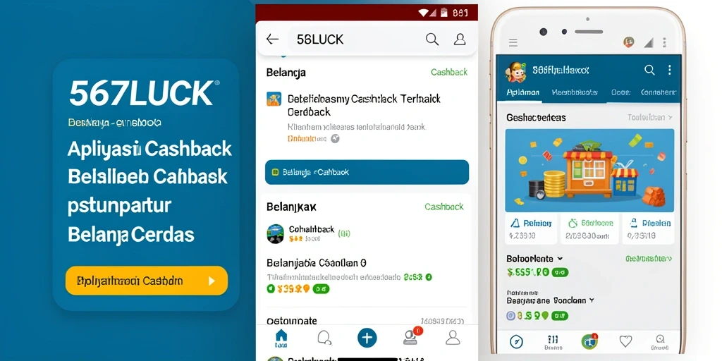 Tampilan antarmuka 567LUCK yang menarik dan mudah digunakan untuk belanja Cashback.
