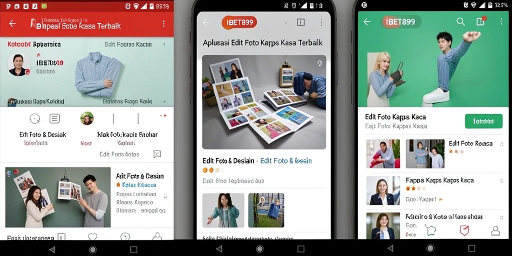 Tampilan antarmuka utama IBET899 dengan efek edit foto Kertas Kaca.