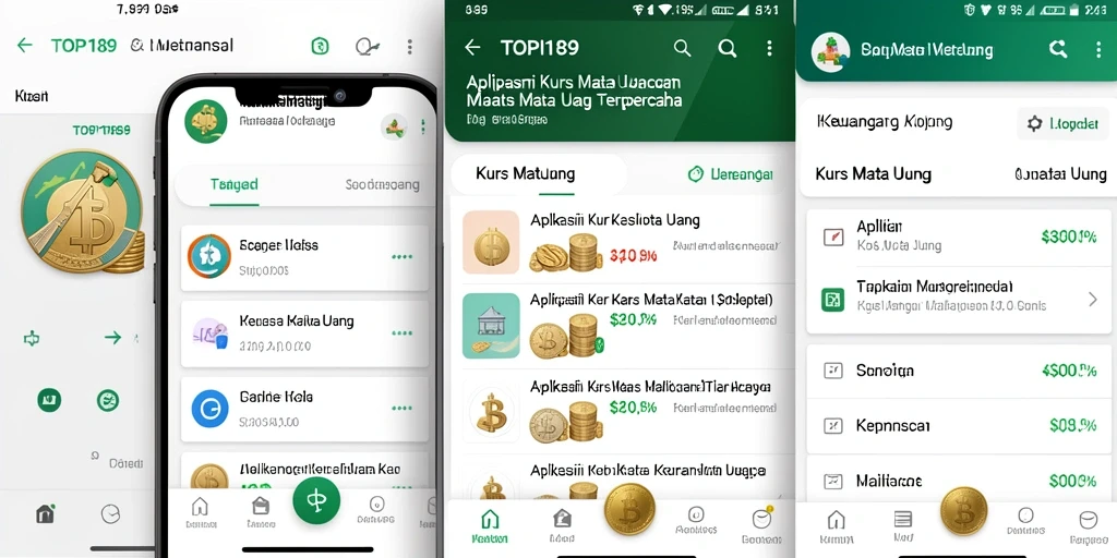 Tampilan antarmuka aplikasi Kurs Mata Uang TOPI189 yang user-friendly.