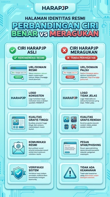 Tampilan kanal resmi harapjp