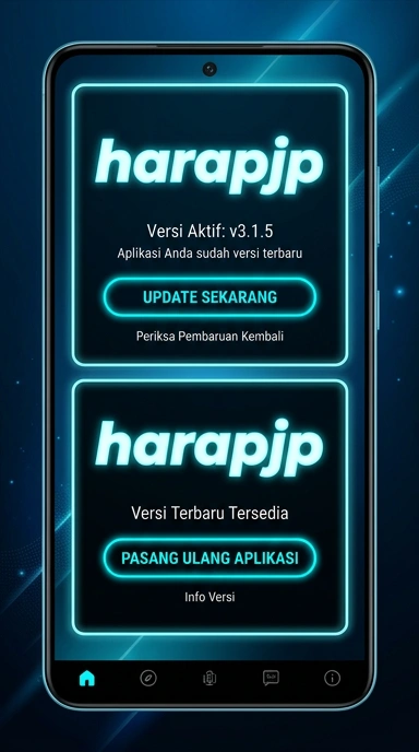 Tampilan riwayat versi harapjp